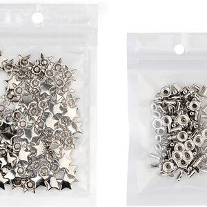 Other | 10 Sets 12mm Silver Star Rivets For Leather Star Rivet Studs ...
